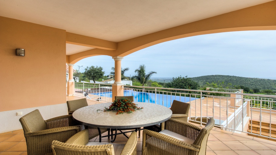 Pool and hills over looking terrace